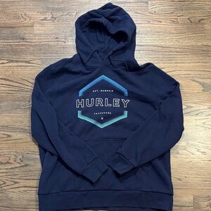 NWOT Hurley Men's Dark Blue Graphic Hoodie